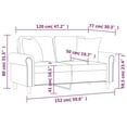 thumbnail image 2 of vidaXL 2-seater Sofa Black Velvet (100% polyester), Metal, Textilene, 2 of 5