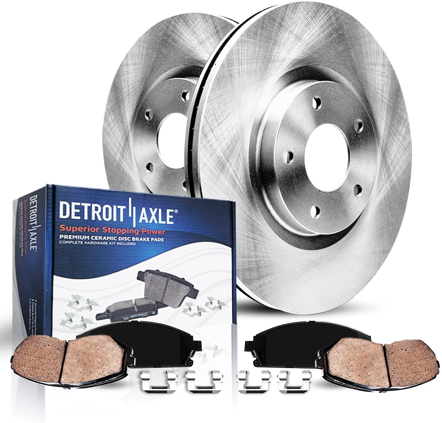 Front Rotor & Ceramic Brake Pads Kit For Matrix Corolla Vibe 
