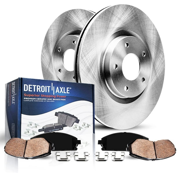 Detroit Axle Front Disc Brakes and Rotors Brake Pads Replacement for