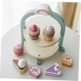 thumbnail image 5 of 1 Set Simulation Cake Kid Toys Dinnerware+sets Puzzle Toys Play Cake Set Wood Cake Play Set Simulation House Cupcake Toy Set Wooden Parent-child House, 5 of 5
