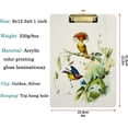 thumbnail image 2 of FMSHPON Vintage Beautiful Birds Clipboard Hardboard Wood Nursing Clip Board and Pull for Standard A4 Letter 13x9 inches, 2 of 5