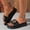 Black, variant on Dressy Flat Sandals for Women, Chunky Chain Slide Slippers for Women Non-Slip Open Toe Indoor Outdoor Sandals for Home Casual Street Lounge Wear, White 5.5