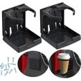 thumbnail image 1 of 2 portavasos plegables ajustables con tornillos y cintas. Portavasos ajustables para coche, camión, barco o furgoneta. (Negro), 1 of 5