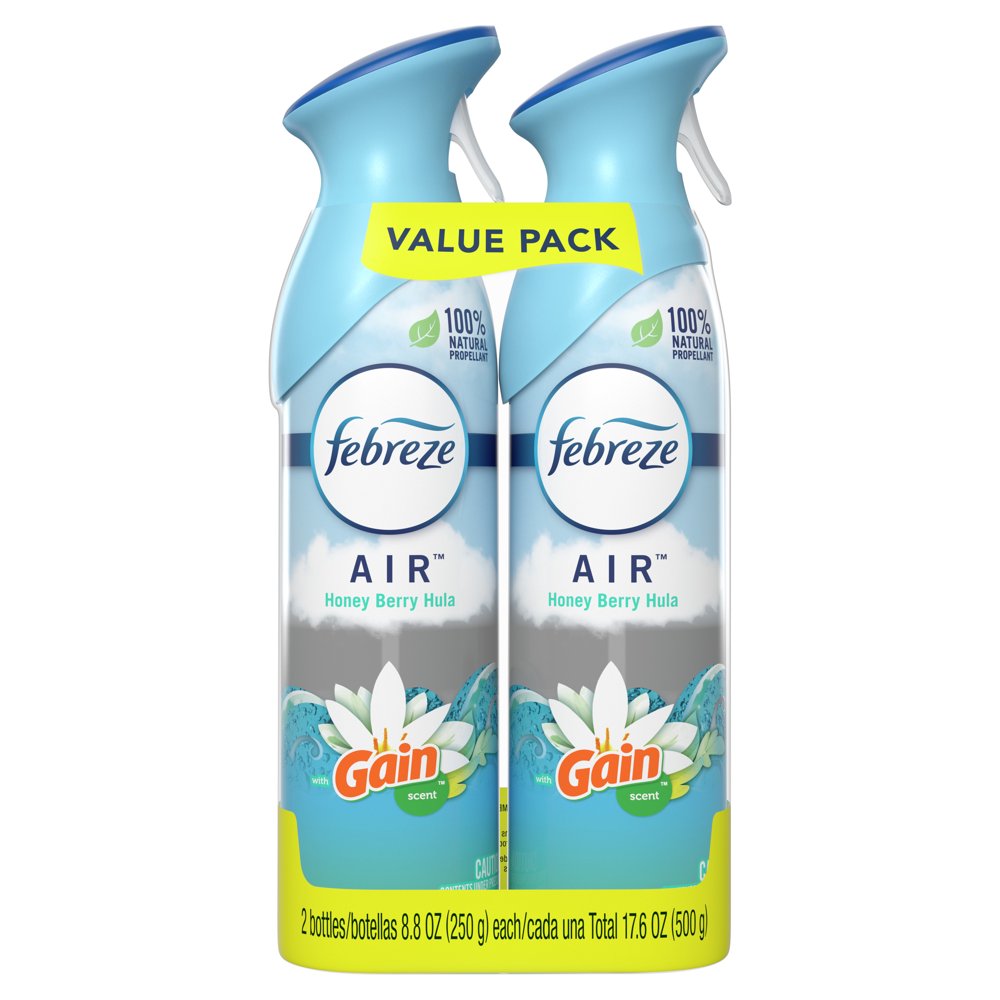 Febreze OdorEliminating Air Freshener Spray, Gain Honey Berry Hula, 2