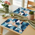 thumbnail image 3 of Mid Century Geometric Placemats Set of 6 Abstract Modern Blue Place Mats Table Mats Kitchen Dining Home Outdoor Party Table Decoration, 3 of 9