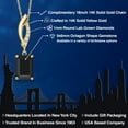 thumbnail image 2 of Gem Stone King 14K Yellow Gold Black Onyx and Lab Grown Diamond Pendant Necklace for Women | 2.13 Cttw | Gemstone December Birthstone | Octagon 9X7MM | With 18 inch Chain, 2 of 6