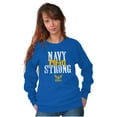 thumbnail image 3 of US Navy Strong Mom Anchor Logo Women Plus Size Sweatshirt Brisco Brands 2X, 3 of 5