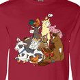 thumbnail image 4 of Inktastic Happy Farm Animals Long Sleeve T-Shirt, 4 of 5