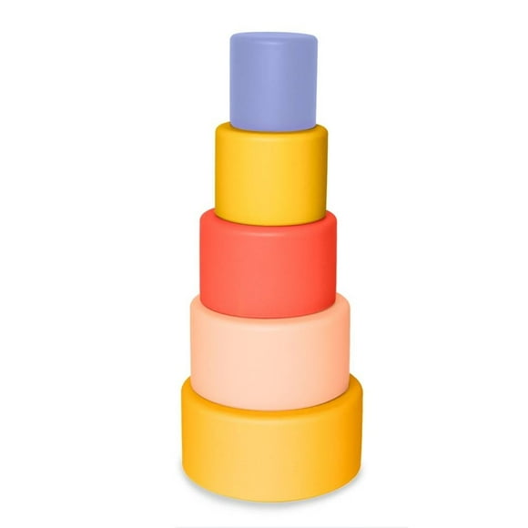 Figuras apilables de silicón Antsy Pantsy silicon 5 piezas naranja, rosa, rojo, azul