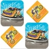 Dirt Bike Party Hot Race Car Paper Dinner Plates and Lunch Napkins (Serves 16)
