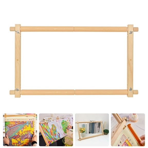 1 Set Embroidery Tapestry Scroll Frame Cross-stitch Wood Rack Cross Stitch Frame