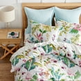 thumbnail image 3 of Levtex Home - Malana Comforter Set - Full/Queen Comforter + Two Standard Pillow Cases - Tropical - Green, Coral, Plum, Teal - Comforter (90 x 94in.) and Pillow Case (26 x 20in.) - Cotton, 3 of 5