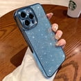 thumbnail image 5 of Compatible with iPhone 13 Pro Max Glitter Plating Case, Luxury Bling Sparkly Shiny Clear Case for iPhone 13 Pro Max 6.7" Camera Protection Soft TPU Shockproof Cover for Women Girl Light Blue, 5 of 7