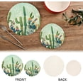 thumbnail image 4 of SKYSONIC 2 pcs Cute Succulents Cactus Pot Holders Trivets, Heat Resistant Trivets,Summer Tropical Watercolor Cotton Thread Weave Mats for Hot Pads Pans Pot Bowl Teapot, 4 of 7