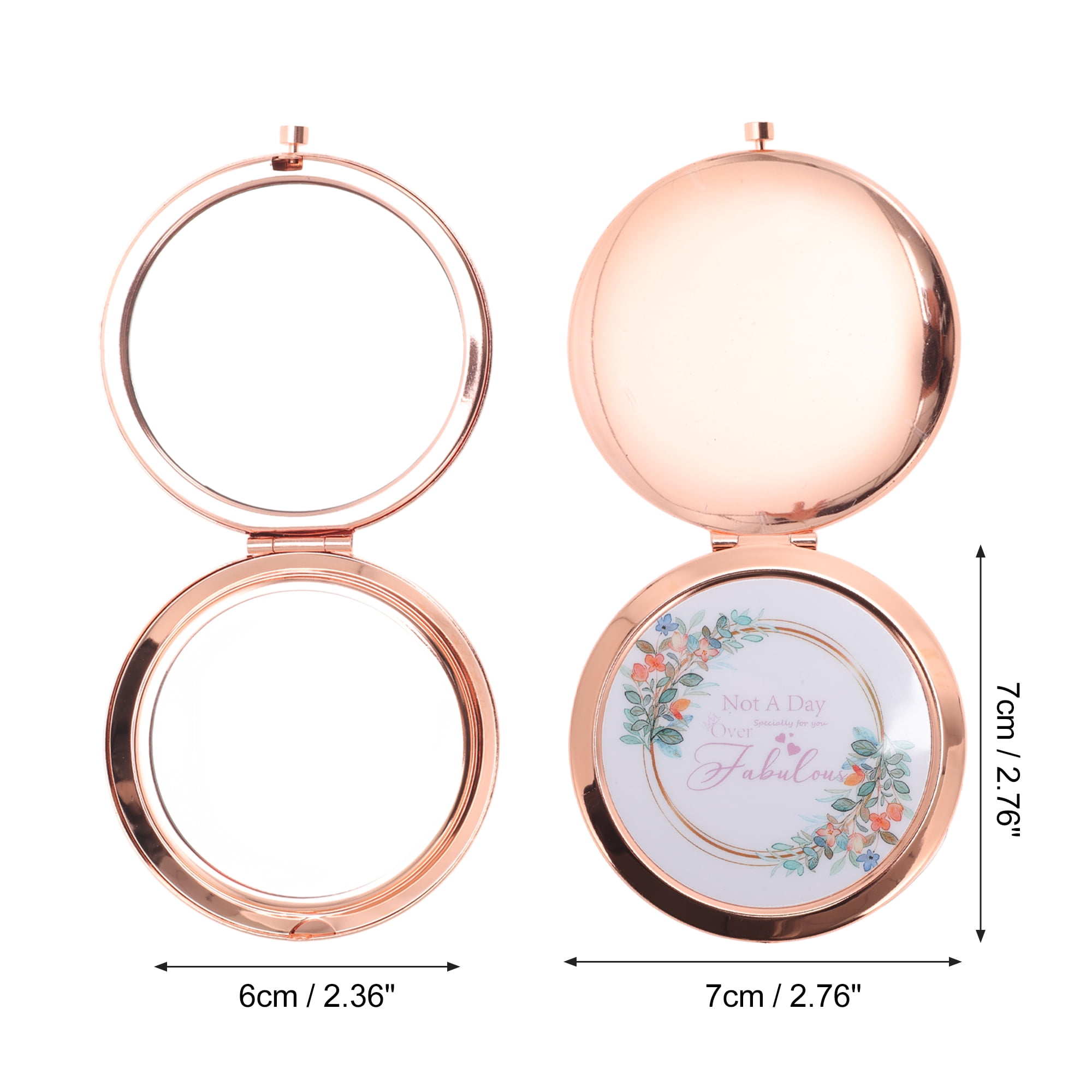 Unique Bargains Flexible Makeup Mirror Rose Gold Tone 1 Pc