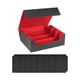 thumbnail image 4 of Caja de baraja de cartas Hugo 1800 negro rojo Estuche para baraja de cartas coleccionables, 4 of 10
