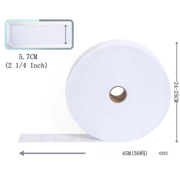 Vruelia 3Rolls JellyRoll Batting Strip 2 1/4 Inch Total 150 Yards Cotton Blend on A Roll,Flexible Quilt for Rugs