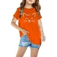 thumbnail image 1 of RXIRUCGD T-shirt Imprimé Halloween pour Enfants Garçons Filles Mode Mignon Col Rond Manches Courtes (Orange, Taille: 5 Ans), 1 of 4