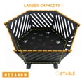 thumbnail image 6 of 26 Inch Portable Wood Burning Fire Pit Collapsible Outdoor Firepit with Carry Bag for Camping Patio Backyard  LJH, 6 of 7