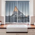 thumbnail image 2 of Ambesonne Switzerland Kitchen Curtains, Matterhorn Landscape, 55"x39", Purpleblue Grey Ginger, 2 of 3