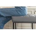 thumbnail image 3 of MINCETA Bar Stools,Modern Upholstered Metal Counter Height Stools with Footrest,30 Inches Set of 2,PU in Black, 3 of 9