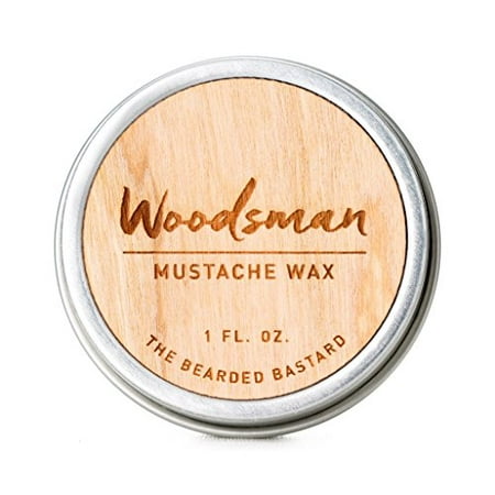 Woodsman Mustache Wax Conditions and Holds Facial Hair 1oz by Bearded