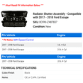 thumbnail image 2 of Radiator Shutter Assembly - Compatible with 2017 - 2018 Ford Escape, 2 of 2