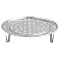 thumbnail image 1 of Steaming Rack with Removable Leg Stainless Steel Steam Tray Stand Cooking Bread Rack Kitchen Tool 24cm, 1 of 4