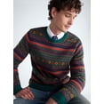 thumbnail image 4 of Free Assembly Men's Fair Isle Sweater with Long Sleeves, Midweight, Sizes XS-3XLT, 4 of 6