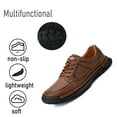 thumbnail image 4 of Mens Casual Oxfords Lightweight Breathable Hiking Shoes Comfortable Loafers Slip Resistant Driving Work Shoes Brown 11 US, 4 of 7