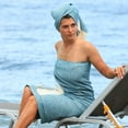 thumbnail image 2 of East'N Blue Severina Turkish Cotton Peshtemal Beach Towel - Turquoise (Pack of 1), 2 of 4