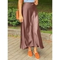 thumbnail image 3 of ZANZEA Fashion Satin Silk Skirts Women Summer Long High Waist Skirt Casual Solid Party Faldas Saia Female Vintage Work OL Jupe, 3 of 9