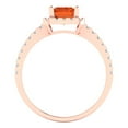 thumbnail image 4 of Clara Pucci 14K Rose Gold 1.86ct Tourmaline Halo Ring for Women, 4 of 8