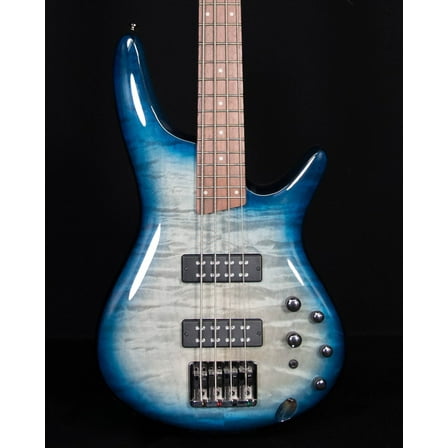 Pre-Owned Ibanez SR400EQM 4-String Electric Bass, Stained Cosmic Blue Starburst