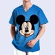 thumbnail image 3 of Camiseta de enfermería con estampado de Minnie y Mickey de Disney para hombre, tops casuales, manga corta, bolsillo con cuello en V, uniforme para mujer neutral, 3 of 5