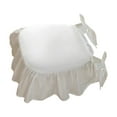 thumbnail image 2 of tzyudk Princess Style Chair Cushion Linen Cotton Seat Pad European Dining Chair Cover Washable Beige Cloth White, 2 of 6