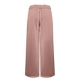 thumbnail image 7 of ABATAB Womens Wide Leg Sweatpants Casual Loose Solid Color Pants Comfy Lounge Joggers Workout Baggy Trousers with Pockets, 7 of 7