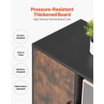 thumbnail image 5 of Wood Mobile Lateral File Cabinet with Lockable Rolling Storage Adjustable Shelves Open Shelving Rustic Brown Free Standing Printer Stand for Home Office School, 5 of 6