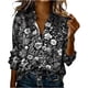 thumbnail image 3 of TaTaai Womens Casual Printed Blouse Long Sleeve Round Neck Polyester Top Lightweight Soft Asian Sizing Small Fit Gift, 3 of 5