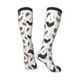 thumbnail image 4 of Daiia Sports Socks Retro Rooster Printed Novelty Crew Socks for Men Women Knee High Socks Cotton Socks Soft & Breathable Support Unisex Socks, 4 of 9