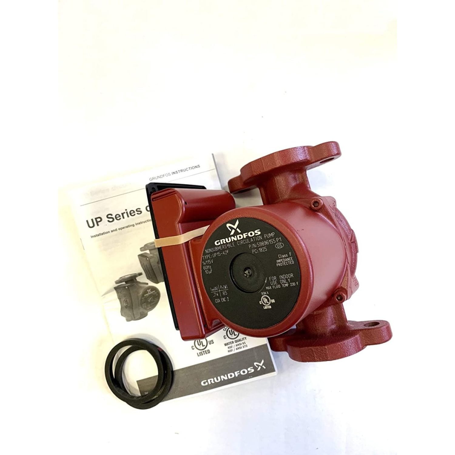 Grundfos 59896155 UP1542F 115V SuperBrute 9H Recirculator Pump, Cast