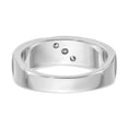 thumbnail image 5 of 14K White Gold Ring Band Wedding Diamond Round Men's , Size 7, 5 of 7