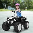 thumbnail image 3 of Patiojoy 12V Electric Kids Quad ATV Ride on Car with LED Lights& Bluetooth White, 3 of 6