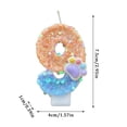 thumbnail image 2 of Birthday Number Candles for Cake Topper, 0-9 Gold Glitter Numeral Candle for Anniversary Party, Celebration Cake Decoration, Elegant Wax Candles for Events, 2 of 2