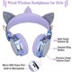 thumbnail image 4 of Headphones, Wireless Headphones Headphones Bluetooth Headphones with Adjustable Headband, Over On Ear Headset, 4 of 4