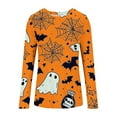 thumbnail image 3 of Halloween Shirts for Women Long Sleeve T-Shirts Funny Graphic Print Casual Loose Comfy Crewneck Tunic Tops Women Fall Outfit, 3 of 4