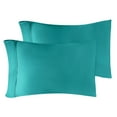 thumbnail image 2 of BNM 300 Thread Count Egyptian Cotton Pillowcase Set, Standard, Teal, 2 of 5