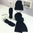 thumbnail image 4 of 3Pcs/Set Winter Warm Beanie Hat Scarf and Touchscreen Gloves Set for Womens Skull Caps Neck Scarves with Fleece Lined for Men, 4 of 8