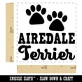 thumbnail image 2 of Airedale Terrier Dog Paw Prints Fun Text Self-Inking Rubber Stamp Ink Stamper - Purple Ink - Small 1 Inch, 2 of 7