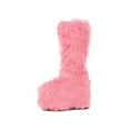 thumbnail image 3 of Ellie Shoe E-500-FUZZ  5" Chunky Heel Platform Boot with faux fur 11 / White, 3 of 4